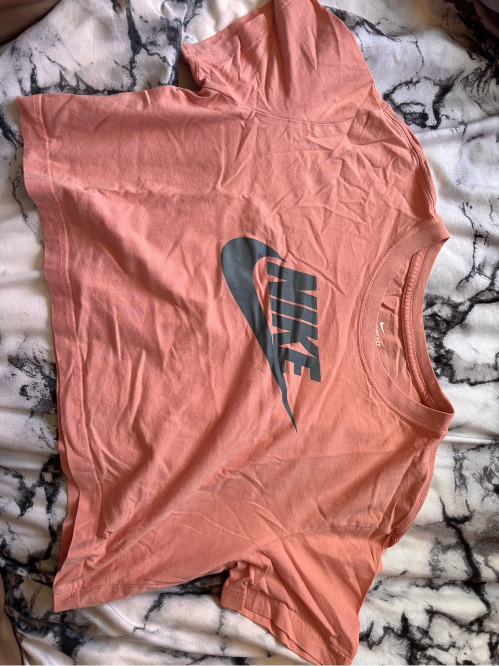 Nike Pink Crewneck Tee with Black Swoosh
